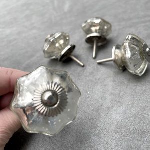 Shabby Restore Distressed Chrome Dresser Knob/Cabinet Pull